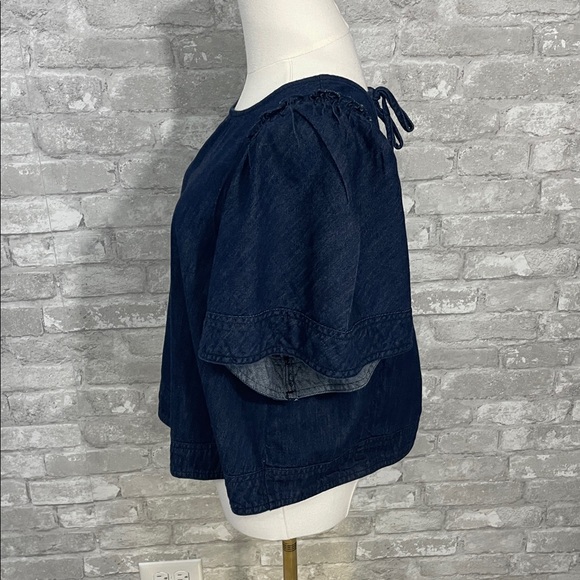Anthropologie Pilcro Denim Batwing Blouse - Picture 7 of 8